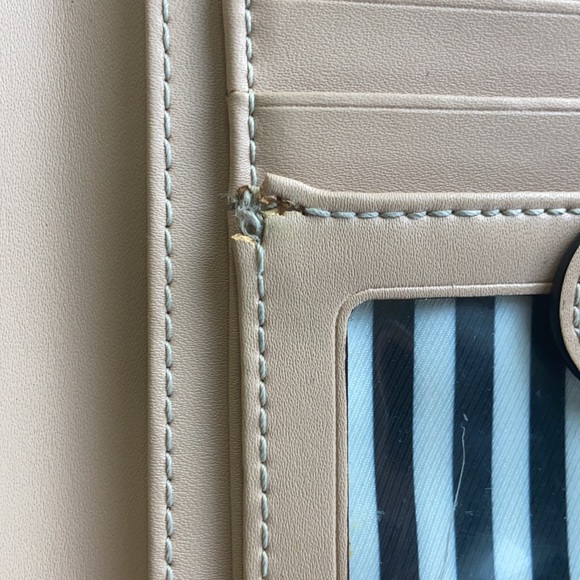 Kate Spade Staci Colorblock Bifold Beige Wallet - Picture 7 of 16